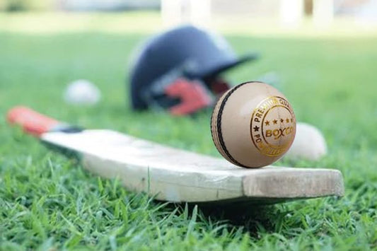 BOXCO Premium Hand Stiched Two Piece Cricket Leather Ball for T20, One Day and Practice Matches (Premium, Natural)