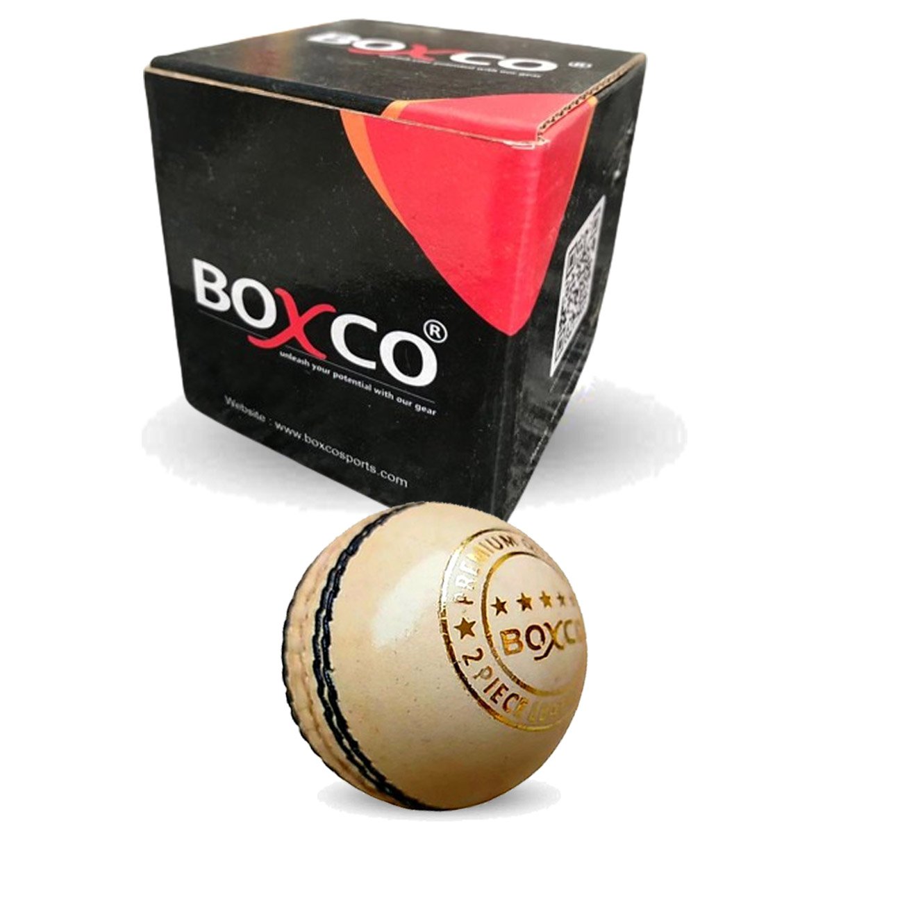 Boxco Premium Hande Made Two Piece Cricket Leather Ball