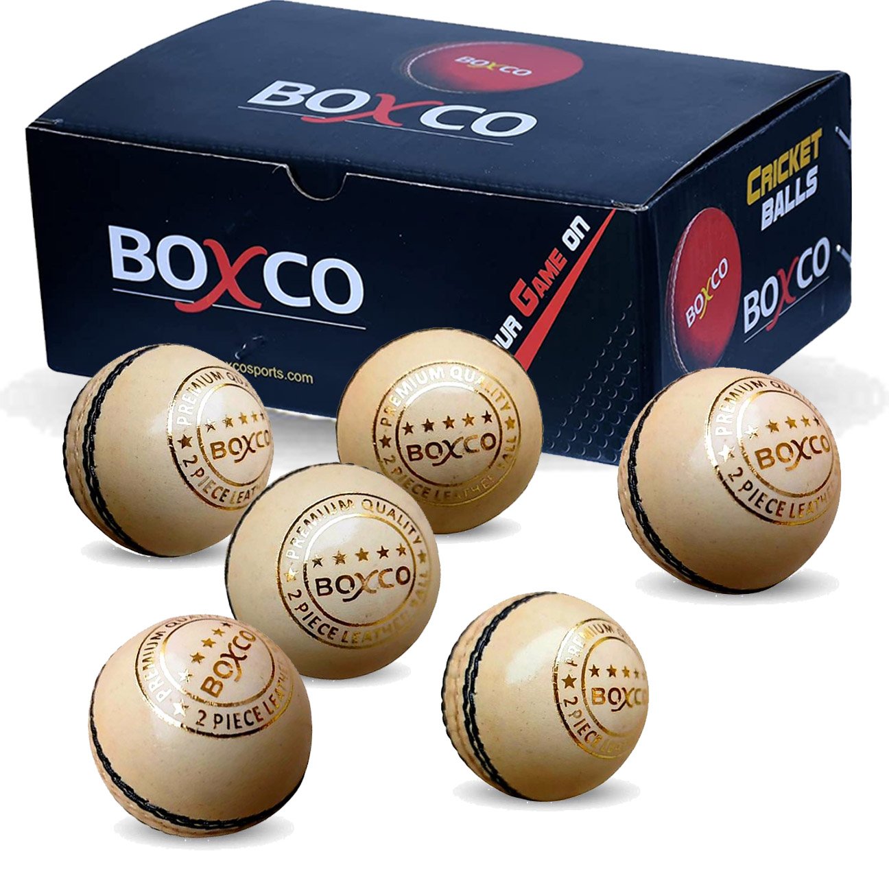 Boxco Premium Two Piece Cricket Leather Ball