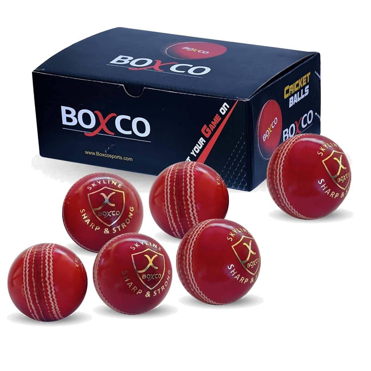 Boxco Skyline Hand Made Four Piece Cricket Leather Ball